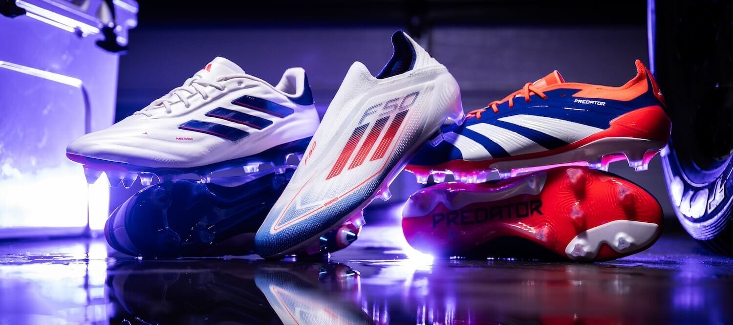 adidas gazelle silver green womens adidas F50 Pro Mid FG Womens Firm Ground Cleats White/Blue/Red / 10 main image 1
