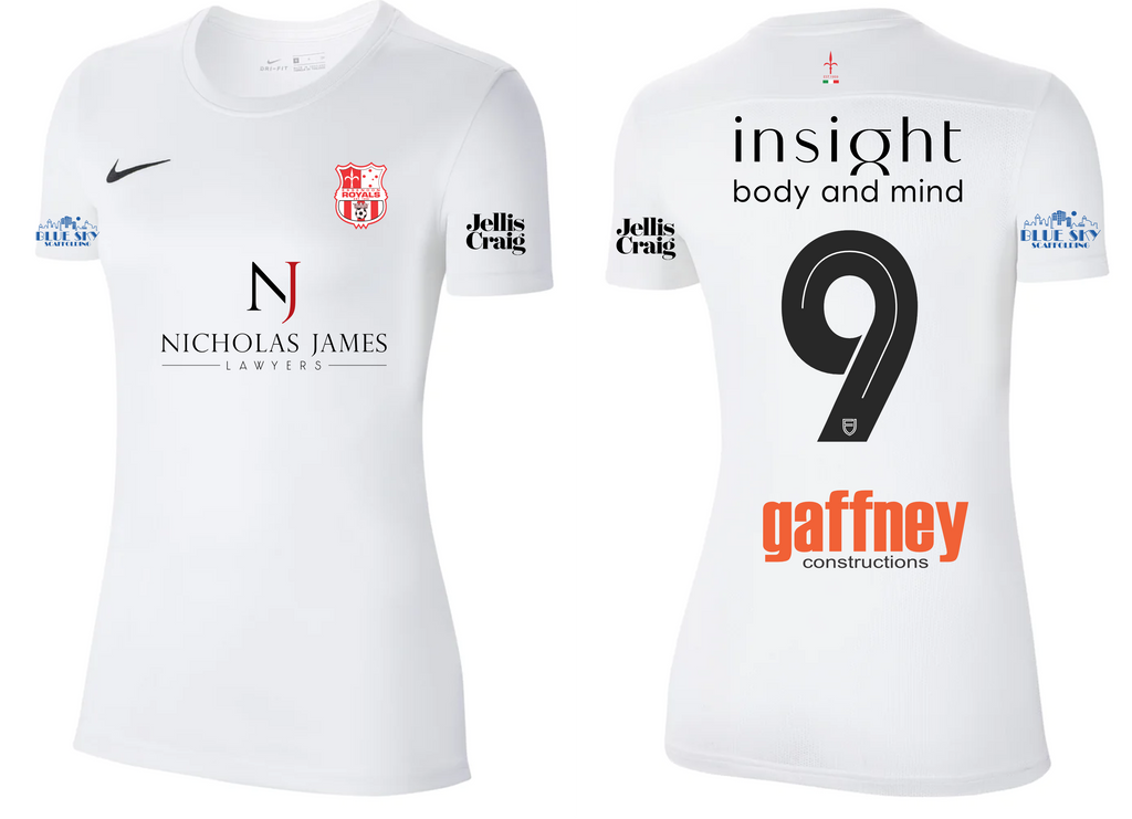 ESSENDON ROYALS Youth Park 7 Jersey - Girls Community Away Kit (BV6741-100)