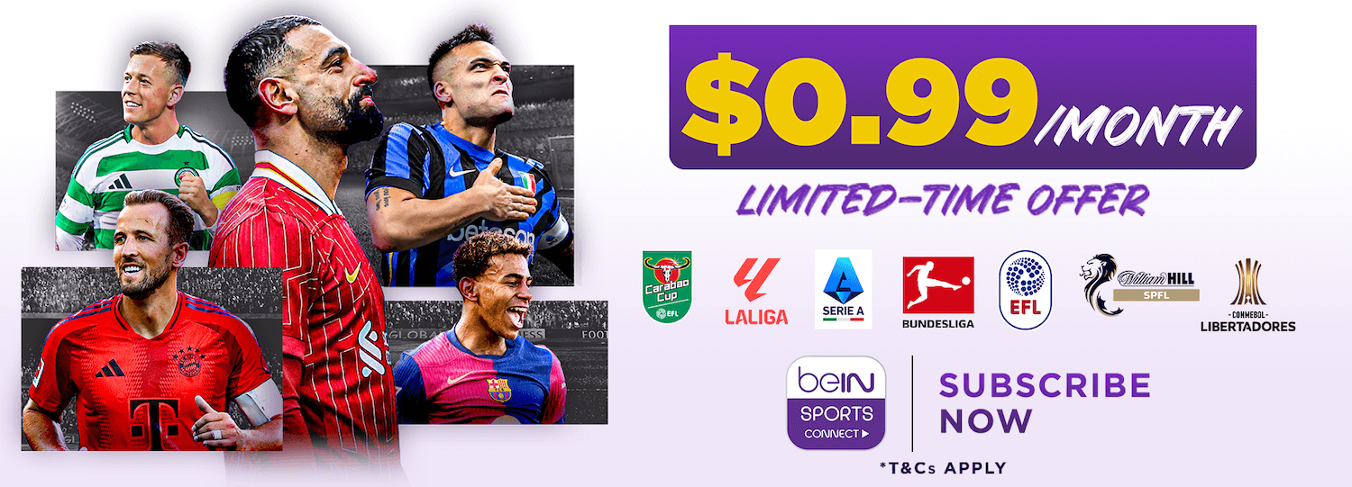 $0.99 for One Month of Football with beIN SPORTS — Exclusive to Ultra Football