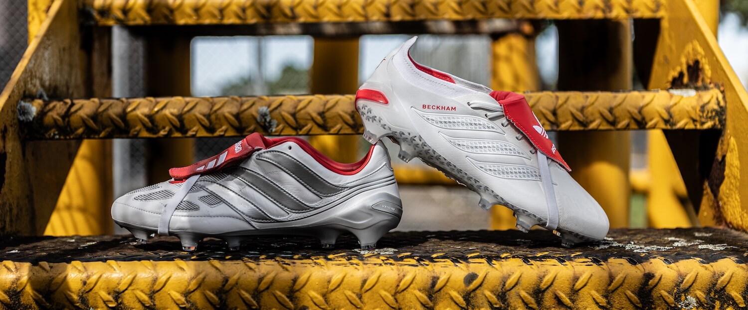 adidas David Beckham Predator Precision remake and Predator Elite FT special-edition football boots in white and red