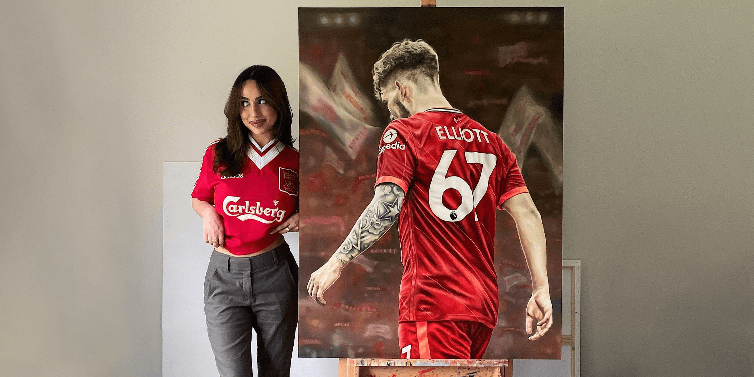 Australian Artist Emily Marrocco Unveils Harvey Elliott Portrait