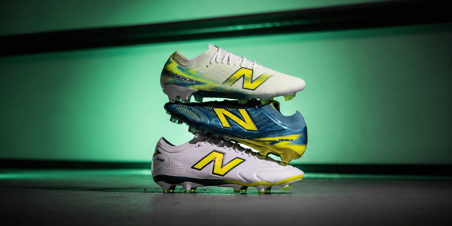 New Balance Neon Tide Pack featuring the Furon v9, Tekela and 442 football boots