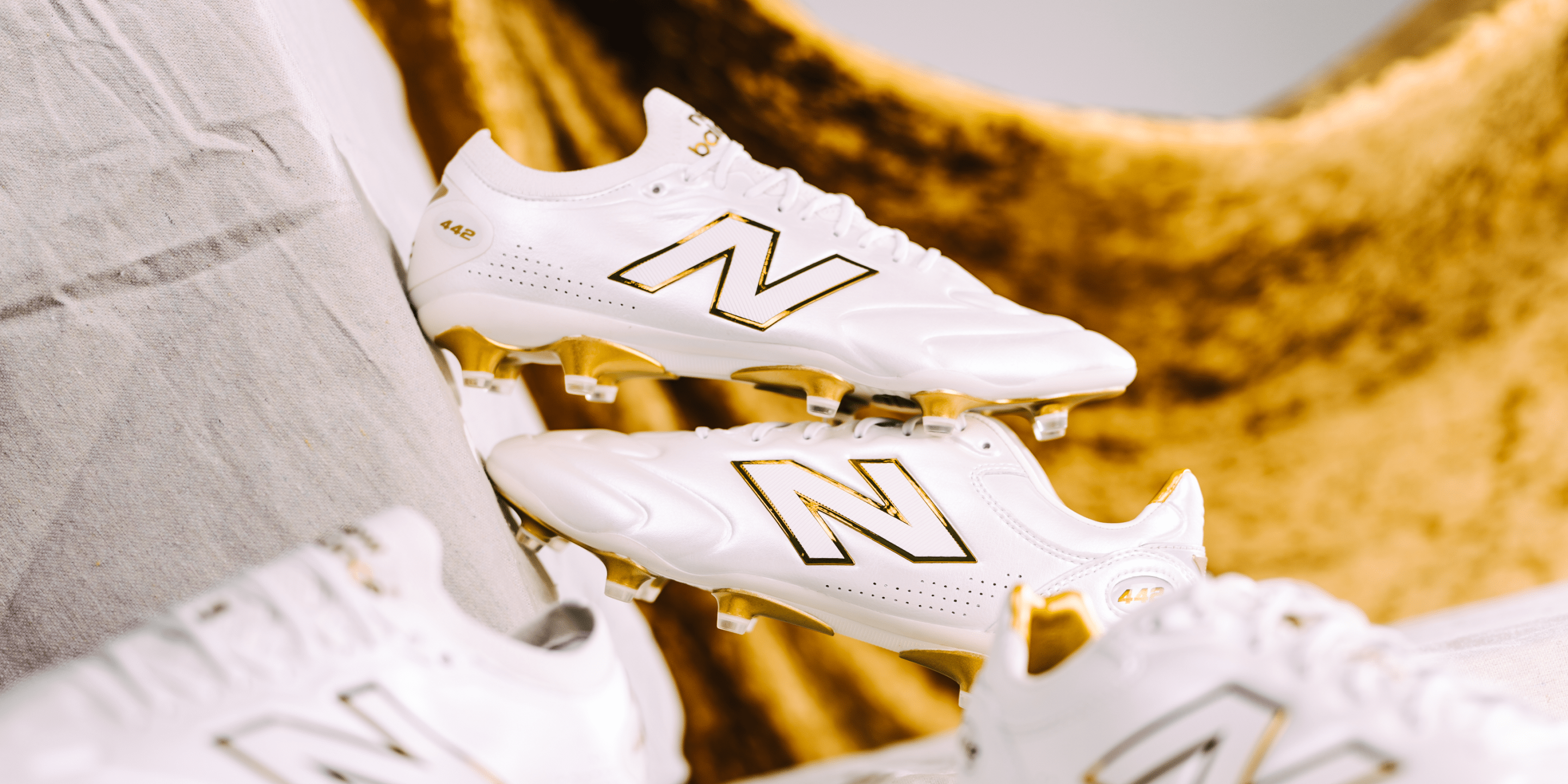 New Balance updated their 442 with a stunning white and gold V3
