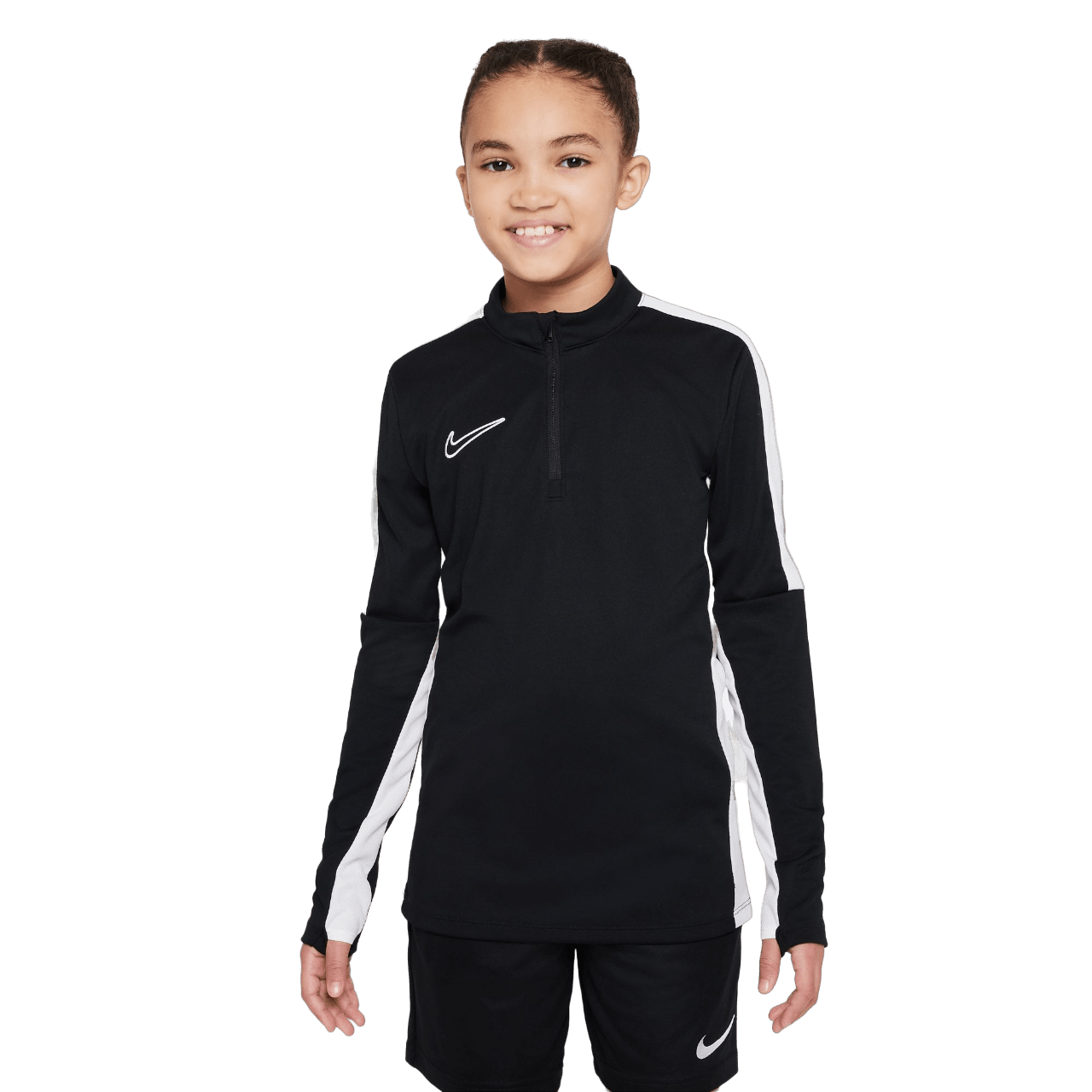 nike football academy drill top in black