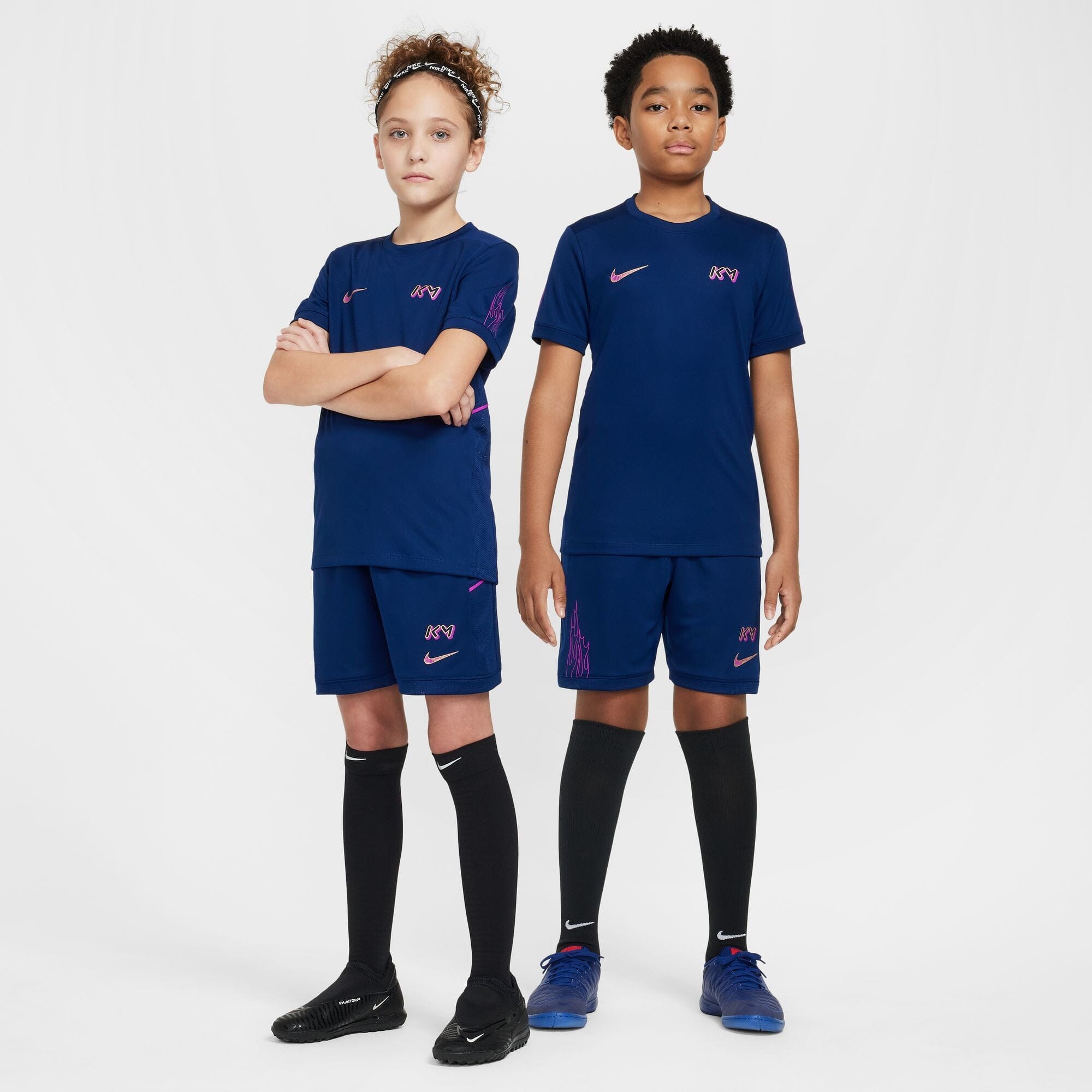 Big Kids' Dri-Fit Kylian Mbappe Soccer Shorts (HQ3687-492) Apparel Nike