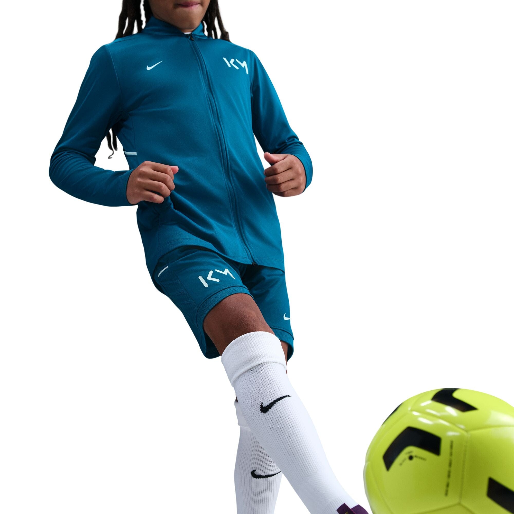 Big Kids' Dri-Fit Kylian Mbappe Soccer Shorts (II1509-301) | Ultra