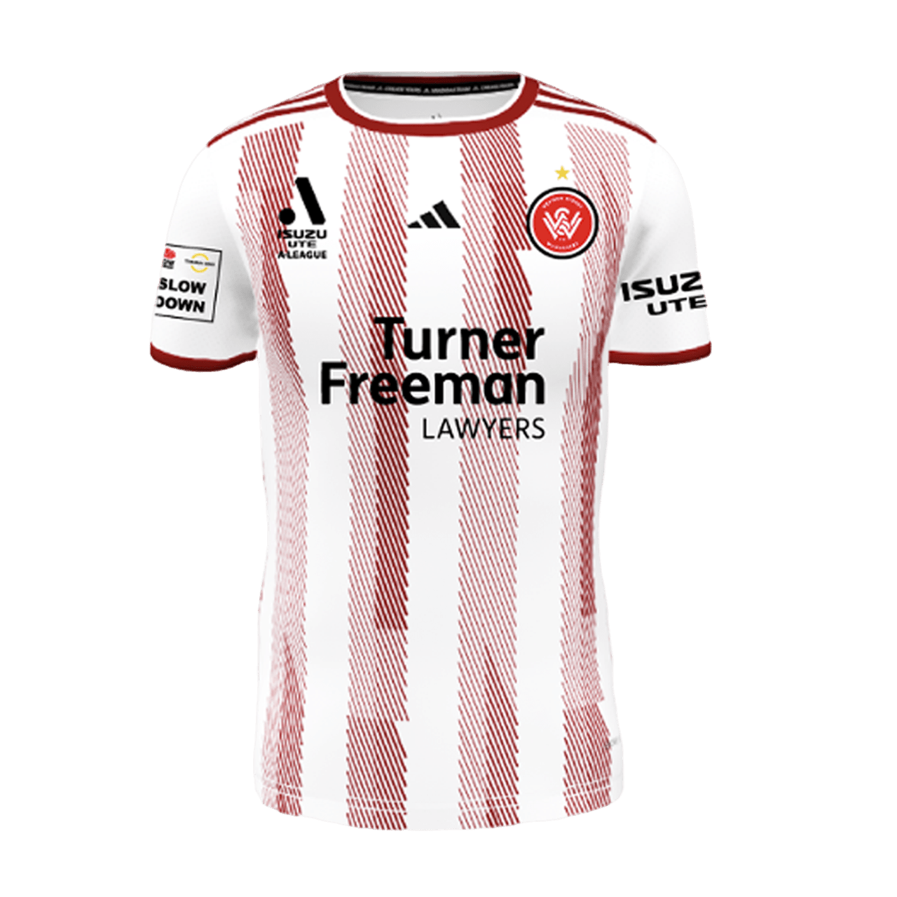 Western Sydney Wanderers 24/25 Away Jersey (GN5827-WHITE) Licensed Jersey Adidas