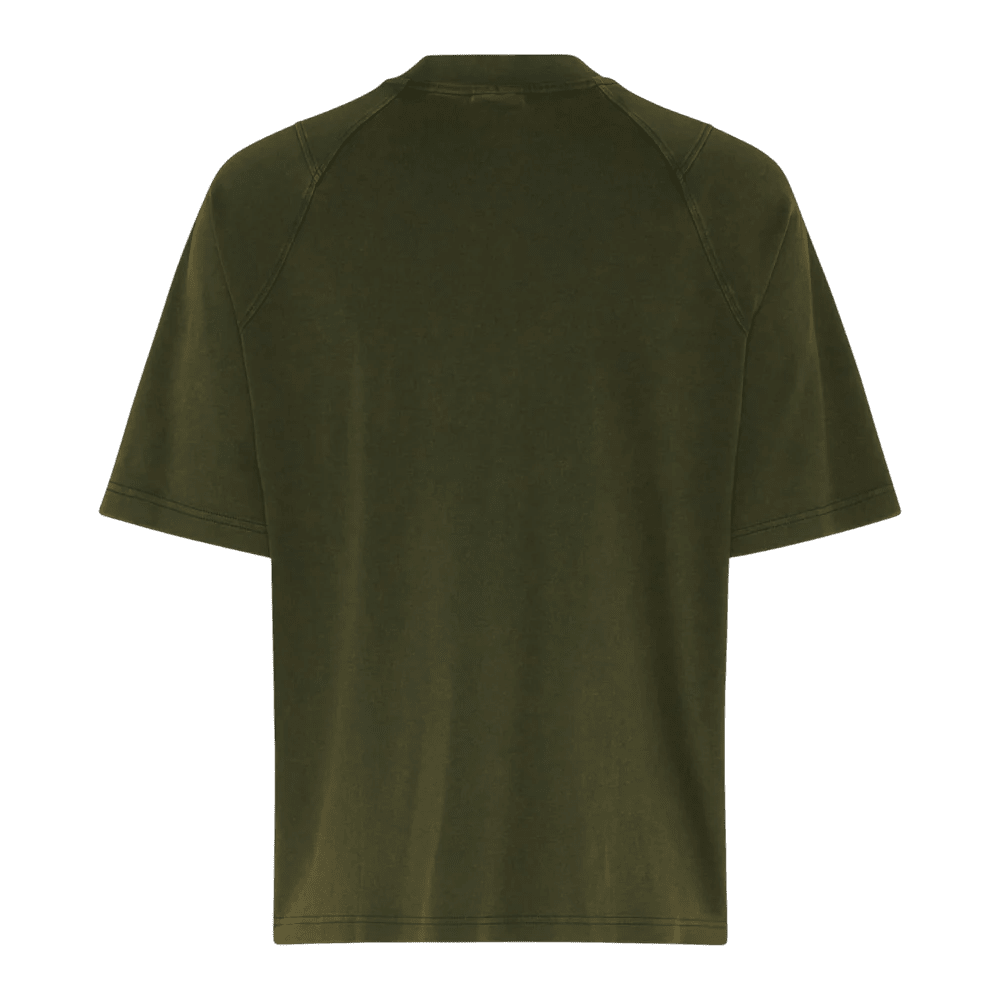 Washed High Neck Boxy Tee (66637UNC3)