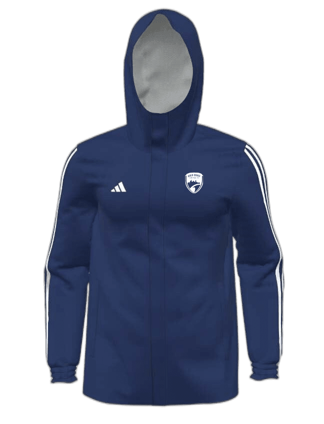 GOLD COAST UNITED Mi Adidas 23 All Weather Jacket Youth (HR4235-NAVY) GOLD COAST UNITED Adidas Club Zone