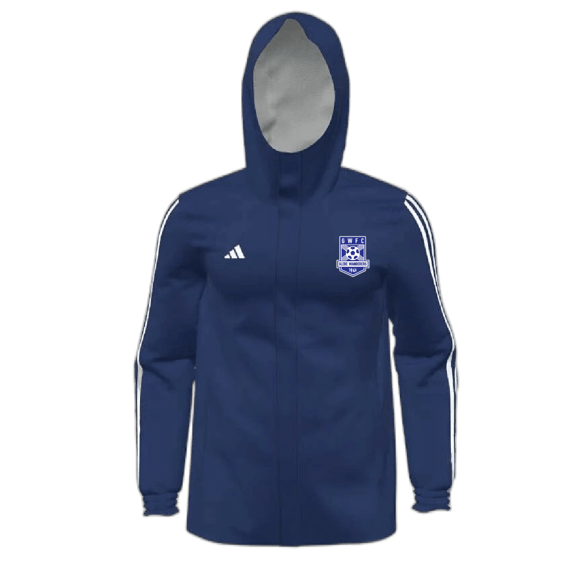 GLEBE WANDERERS FC Mi Adidas 23 All Weather Jacket Mens (HT6466-NAVY) GLEBE WANDERERS FC Adidas Club Zone