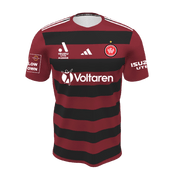Western Sydney Wanderers 24/25 Home Youth Jersey (HN7843-RED) Licensed Jersey Adidas