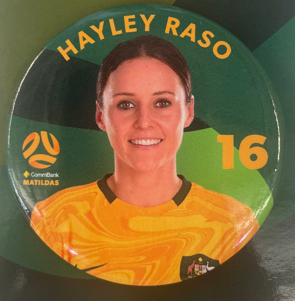 Matildas Player Badge Hayley Raso - Yellow Font (FAMATILDASBADGERASOYELLOWFONT)
