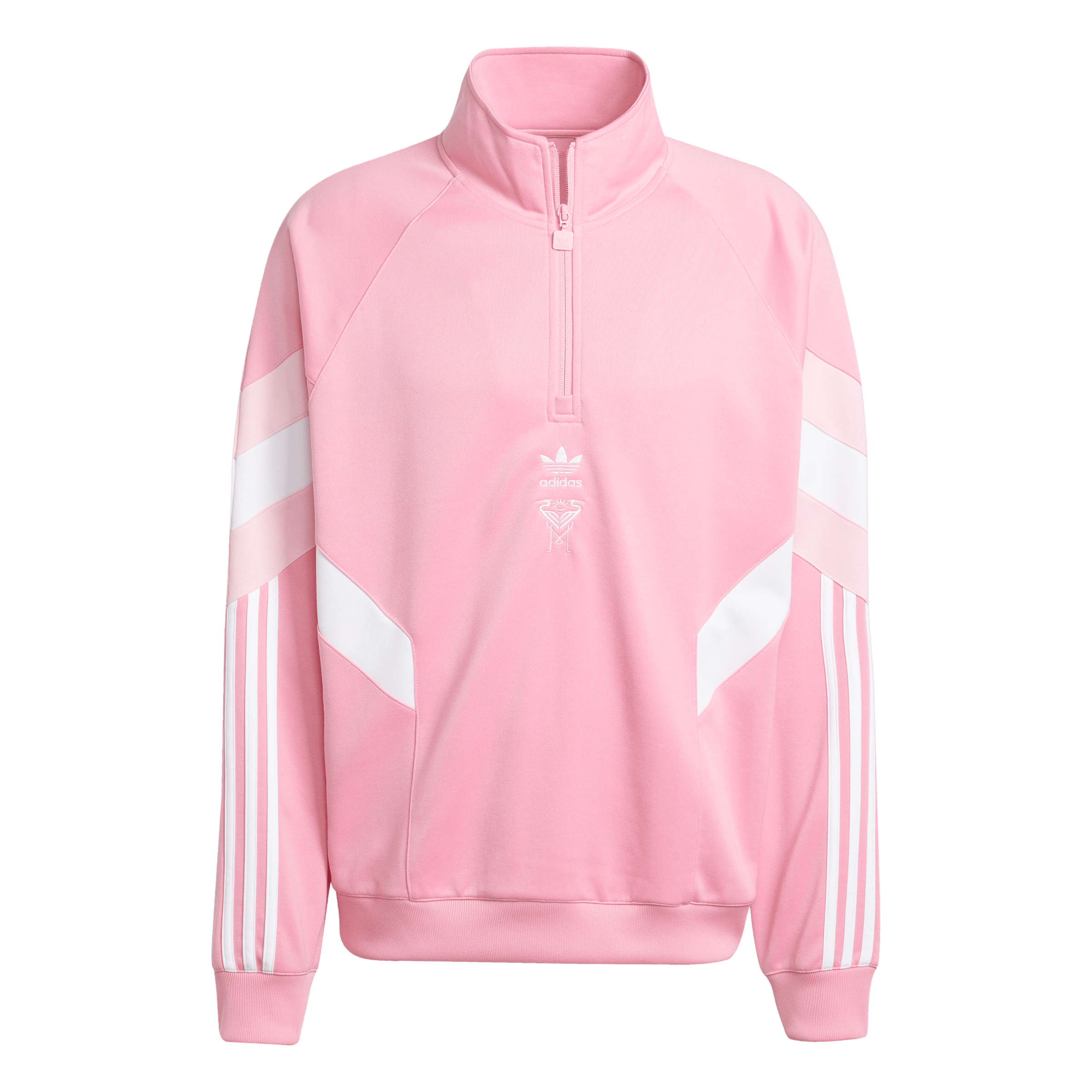 Inter Miami CF Half-Zip Crew Sweatshirt (JI6907) Apparel Adidas