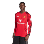 Manchester United 25/26 Long Sleeve Home Jersey (JP3037) Apparel Adidas
