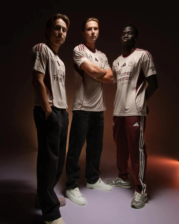 Western Sydney Wanderers 25/26 Third Jersey (JF2883-TAUPEMAROOND) Apparel Adidas