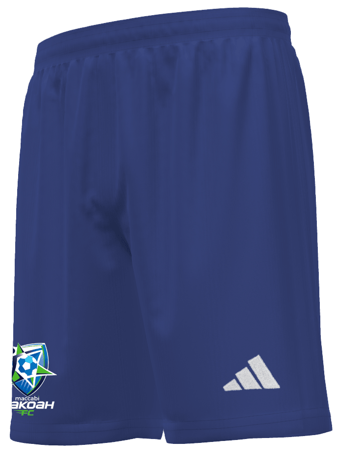MACCABI NSW SOCCER  Adidas Mi Entrada 22 Shorts Youth - 910Y, 1112 & 1314 ONLY (IA0422-BLUE)