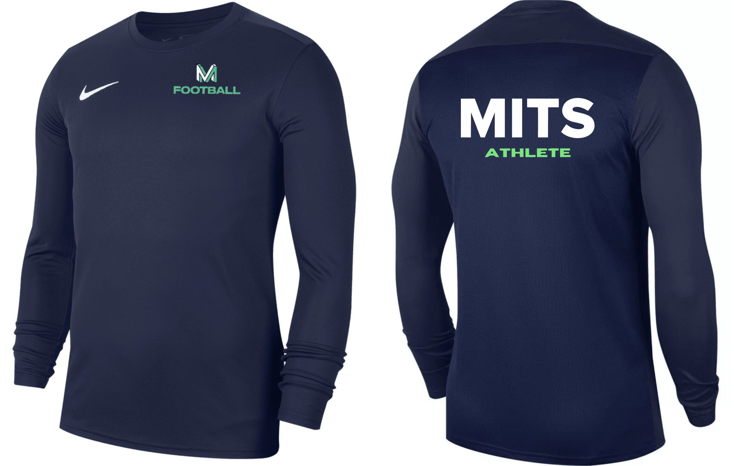 MITS FOOTBALL Men's Park 7 Long Sleeve Jersey (BV6706-410) MITS Nike Club Zone