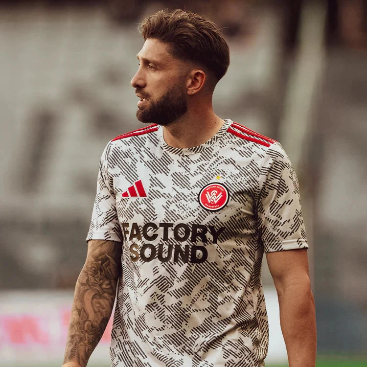 Western Sydney Wanderers 25/26 Warm Up Jersey (JD7368-WHITEGREYD)
