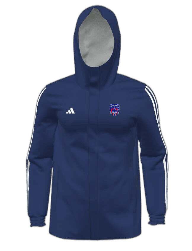 PORT MELBOURNE SC Mi Adidas 23 All Weather Jacket Youth (HR4235-NAVY) PORT MELBOURNE SC Adidas Club Zone