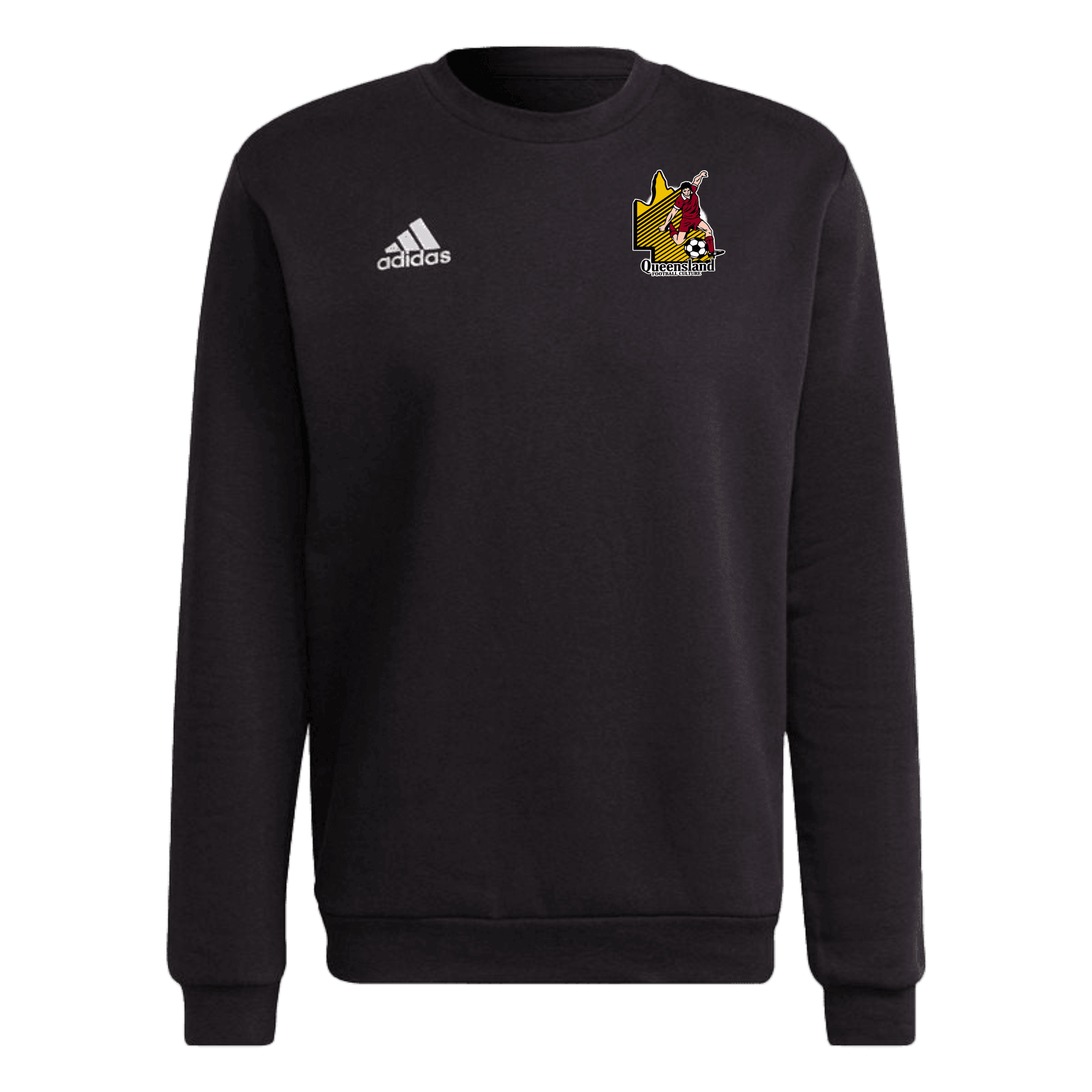 QUEENSLAND FOOTBALL CULTURE Entrada 22 Crew Top (H57478) QUEENSLAND FOOTBALL CULTURE Adidas Club Zone