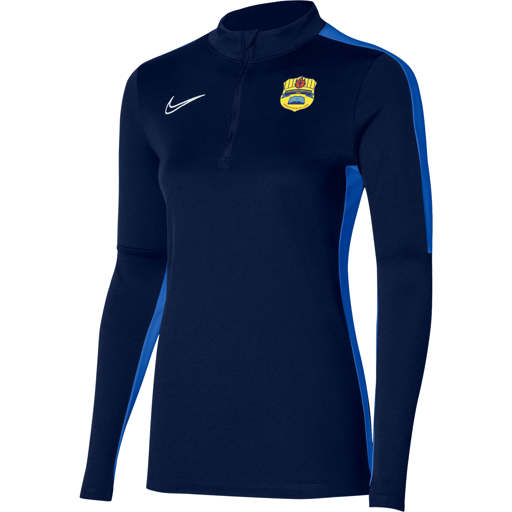 ST MELS CATHOLIC PRIMARY SCHOOL Women's Academy 23 Drill Top (DR1354-451) ST MELS CATHOLIC PRIMARY SCHOOL Nike Club Zone