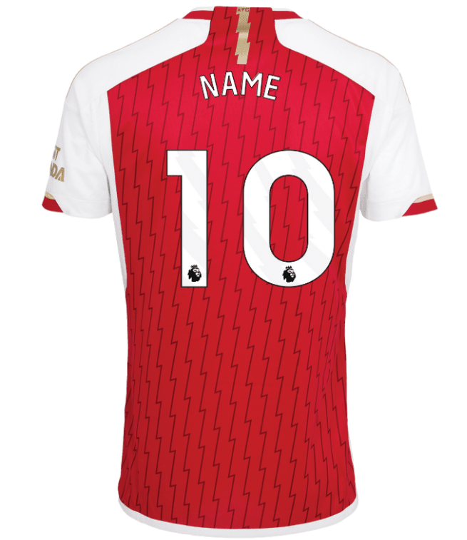 Customised arsenal shop jersey