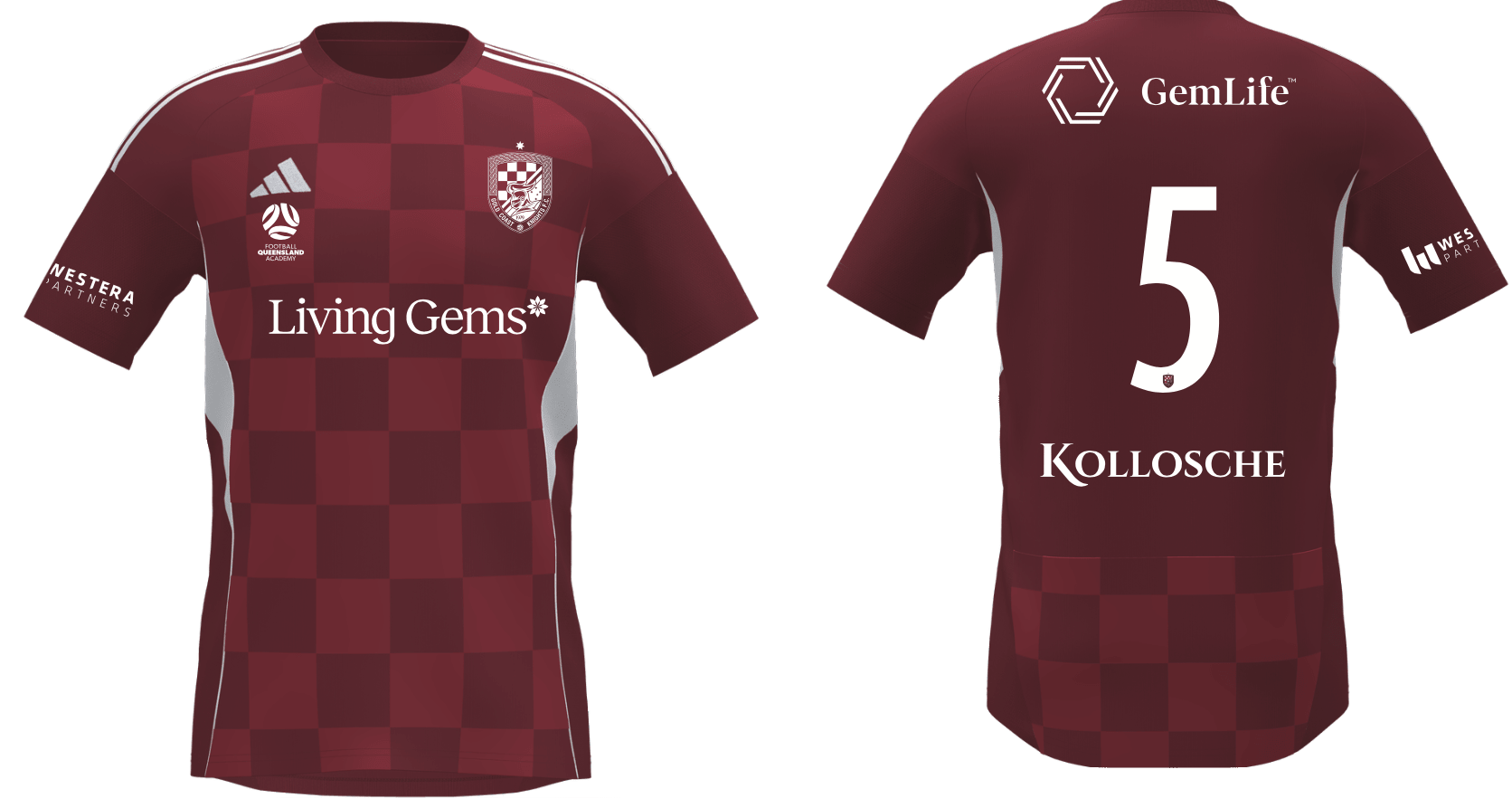 GOLD COAST KNIGHTS Women's Tiro 25 Home Jersey (JF2880-611-2246-A) GOLD COAST KNIGHTS Adidas Club Zone