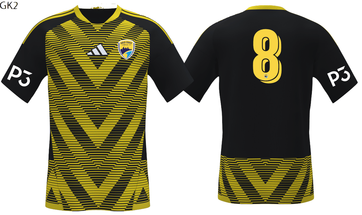 GOLD COAST UNITED Men's Tiro 26 Competition Away Goalkeeper Jersey (KB1559-701-2394-GU2) GOLD COAST UNITED Adidas Club Zone