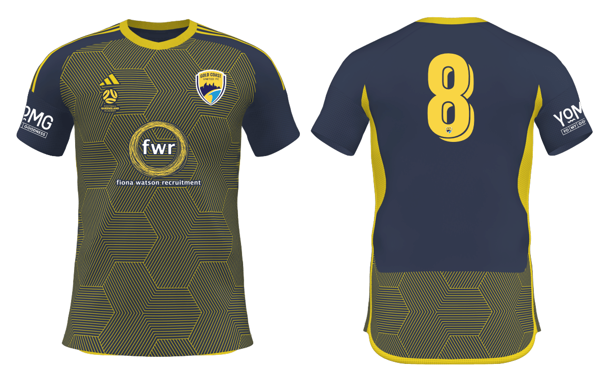 GOLD COAST UNITED Youth Competition 25 Home Jersey (JD7373-277-2394-GUY3) GOLD COAST UNITED Adidas Club Zone