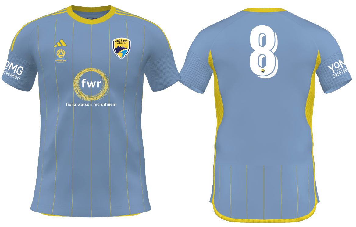 GOLD COAST UNITED Women's Competition 25 Away Jersey (JD7370-477-2394-GUW1) GOLD COAST UNITED Adidas Club Zone