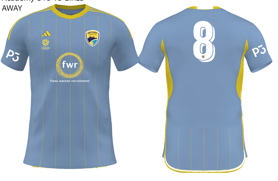 GOLD COAST UNITED Women's Competition 25 Away Jersey (JD7370-477-2394-GUW2) GOLD COAST UNITED Adidas Club Zone
