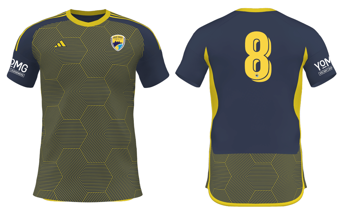 GOLD COAST UNITED Pre Academy U8-15 Youth Competition 25 Home Jersey (JD7373-277-2394-GYA1) GOLD COAST UNITED Adidas Club Zone