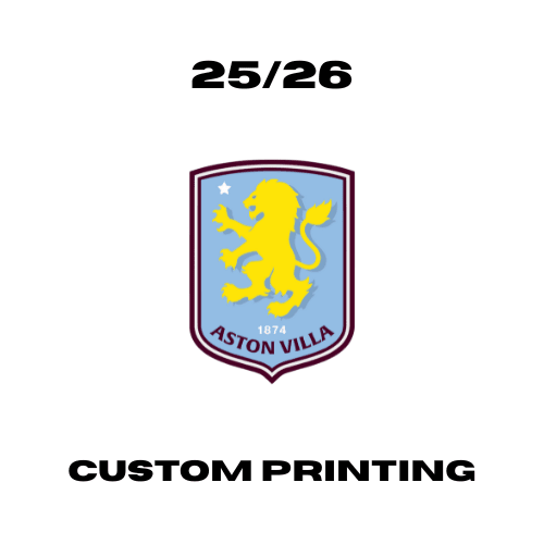 Aston Villa 25/26 - Custom Printing Customisation Ultra Football
