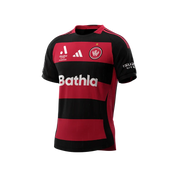 Western Sydney Wanderers 25/26 Home Youth Jersey (IT5757-BLACKRED) Apparel Adidas