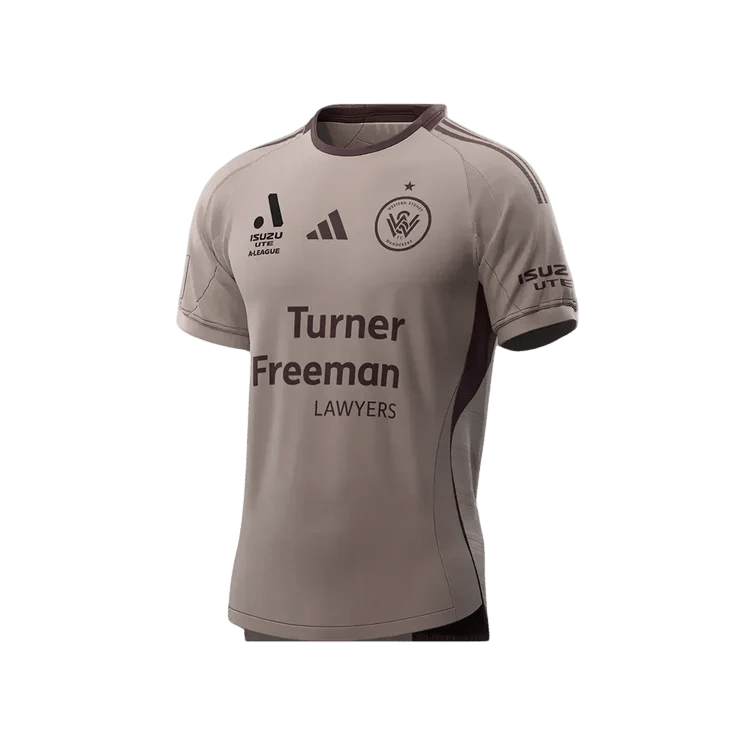 Western Sydney Wanderers 25/26 Third Jersey (JF2883-TAUPEMAROOND) Apparel Adidas