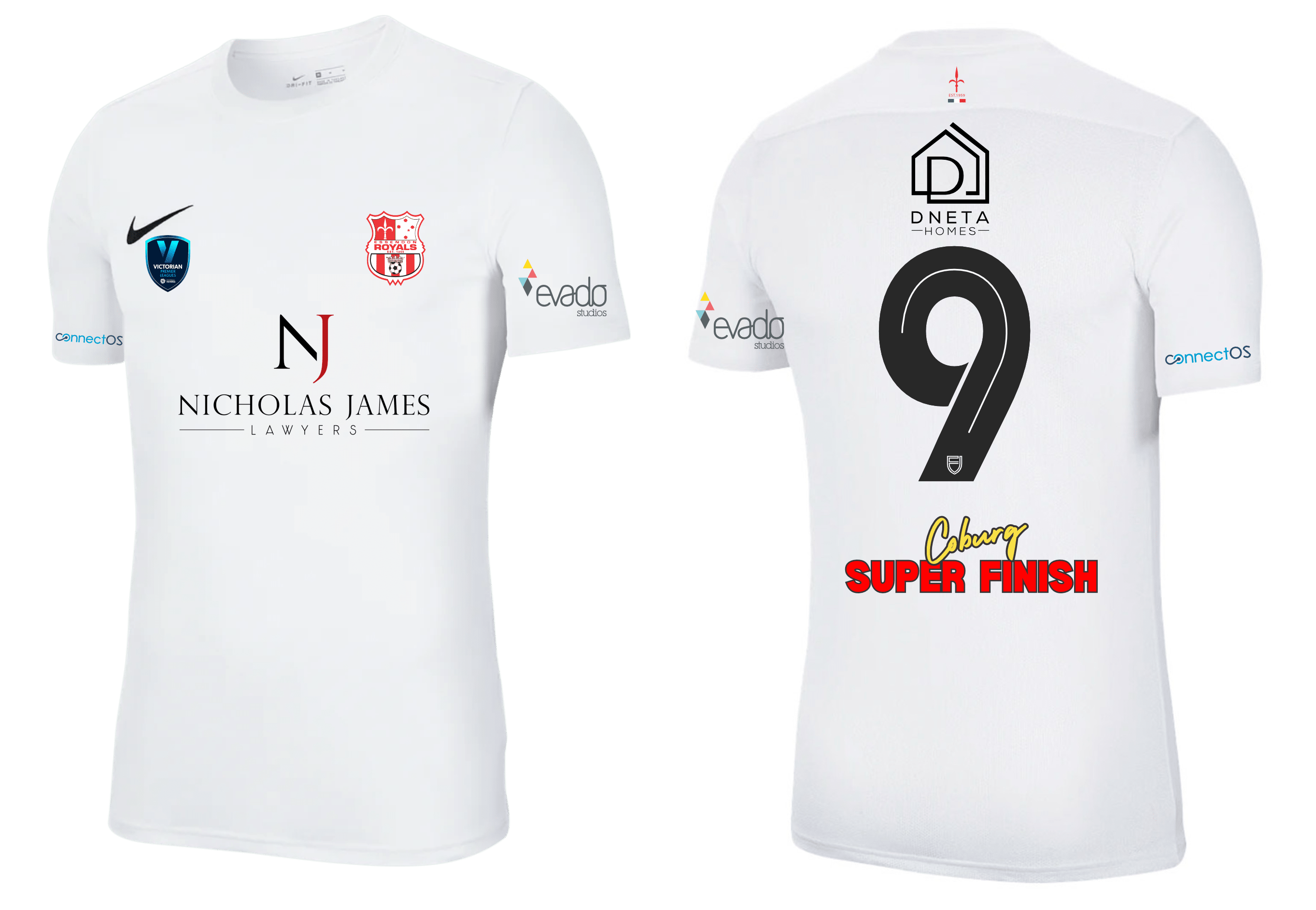 ESSENDON ROYALS Men's Park 7 Jersey - VPL Away Kit (BV6708-100) ESSENDON ROYALS Nike Club Zone