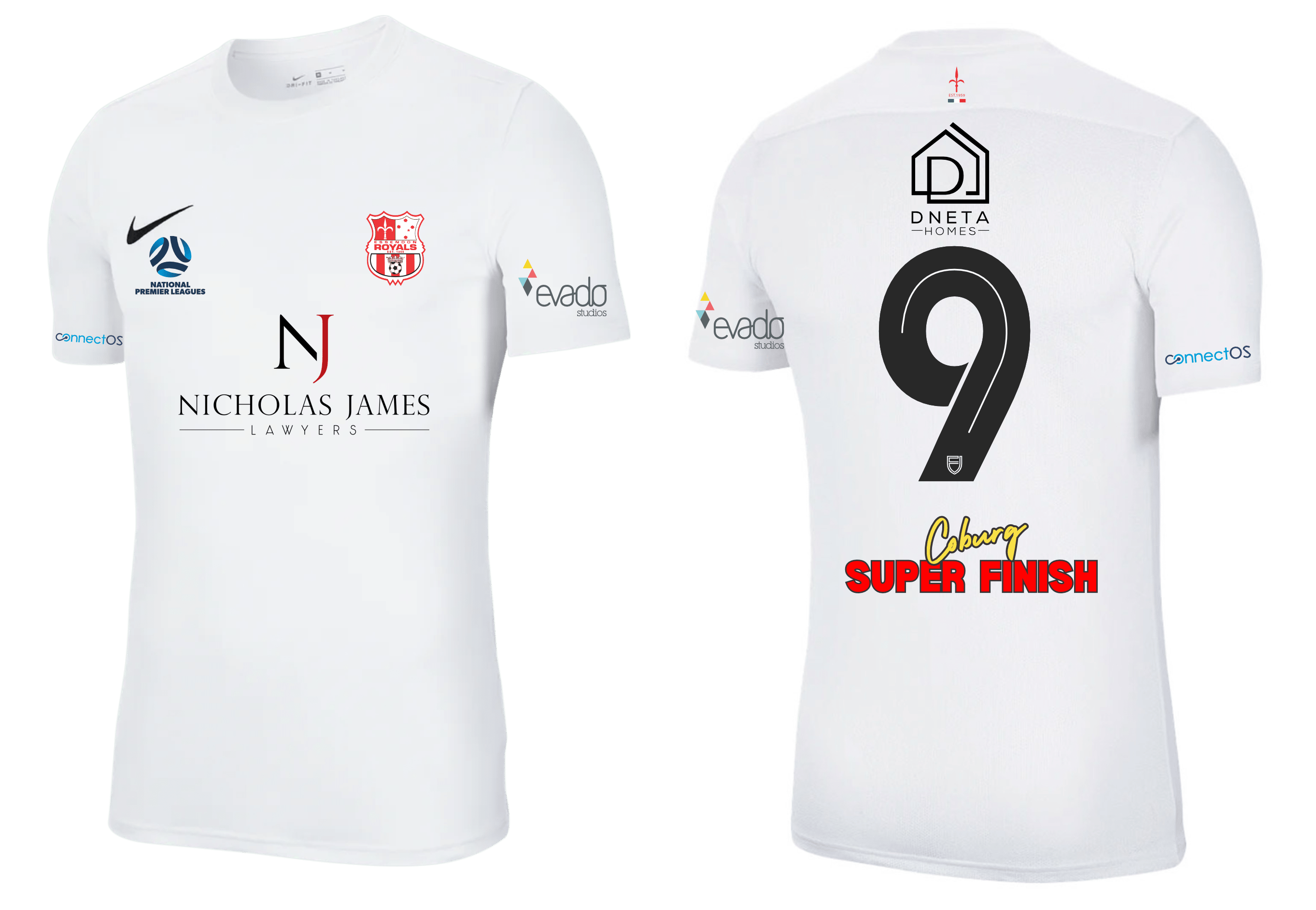 ESSENDON ROYALS Men's Park 7 Jersey - NPL Away Kit (BV6708-100) ESSENDON ROYALS Nike Club Zone