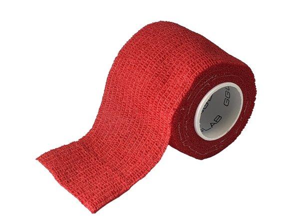 5cm x 4.5m Finger, Wrist & Guard Tape: Red  (600105-GGLAB:50mmSWGT-RED)