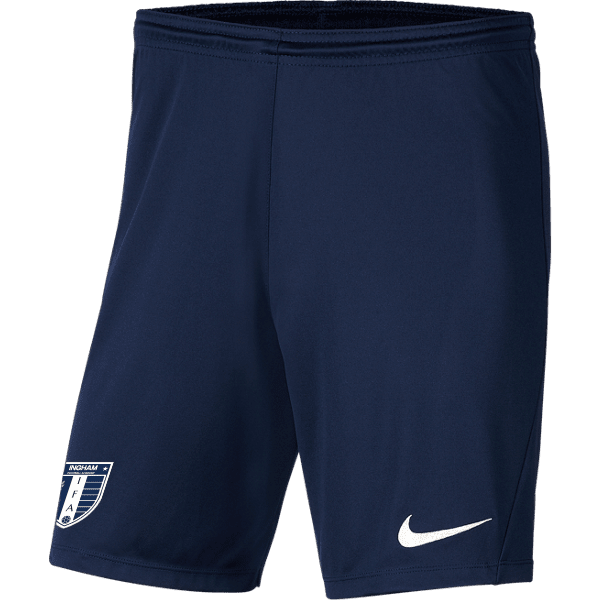 INGHAM FOOTBALL ACADEMY Youth Park 3 Shorts (BV6865-410) INGHAM FOOTBALL ACADEMY Nike Club Zone
