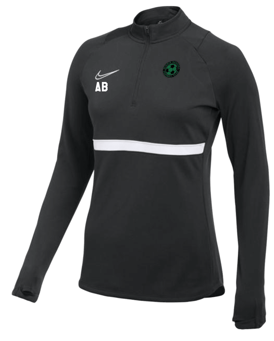 NIMBIN HEADERS FC Women's Academy 21 Drill Top (CV2653-010) NIMBIN HEADERS FC Nike Club Zone