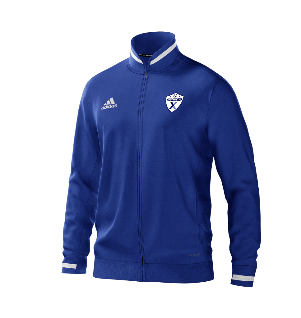SOCCERX Men's Team 19 Track Jacket   - Blue white