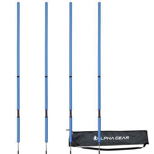 4 Pack Agility Pole in Carry Bag with Elevated Spring