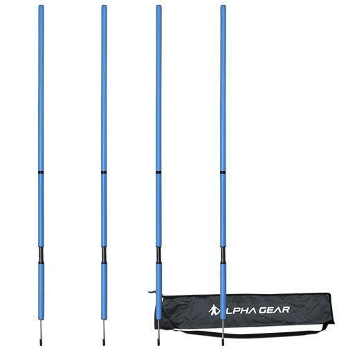 4 Pack Agility Pole in Carry Bag with Elevated Spring EQUIPMENT Alpha Gear