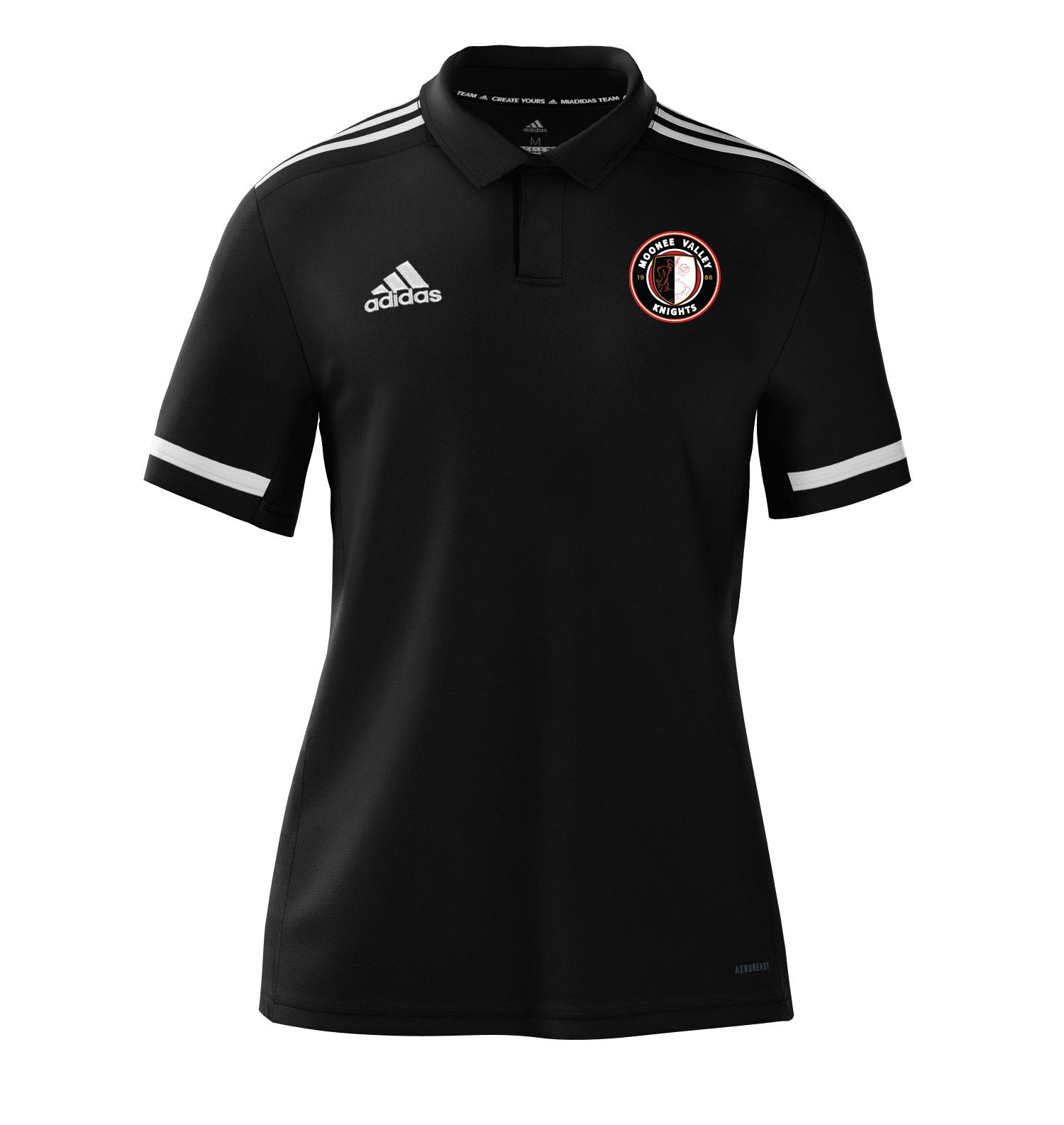 MOONEE VALLEY KNIGHTS Team Polo Black (DW6774-BLK) MOONEE VALLEY KNIGHTS Adidas Club Zone