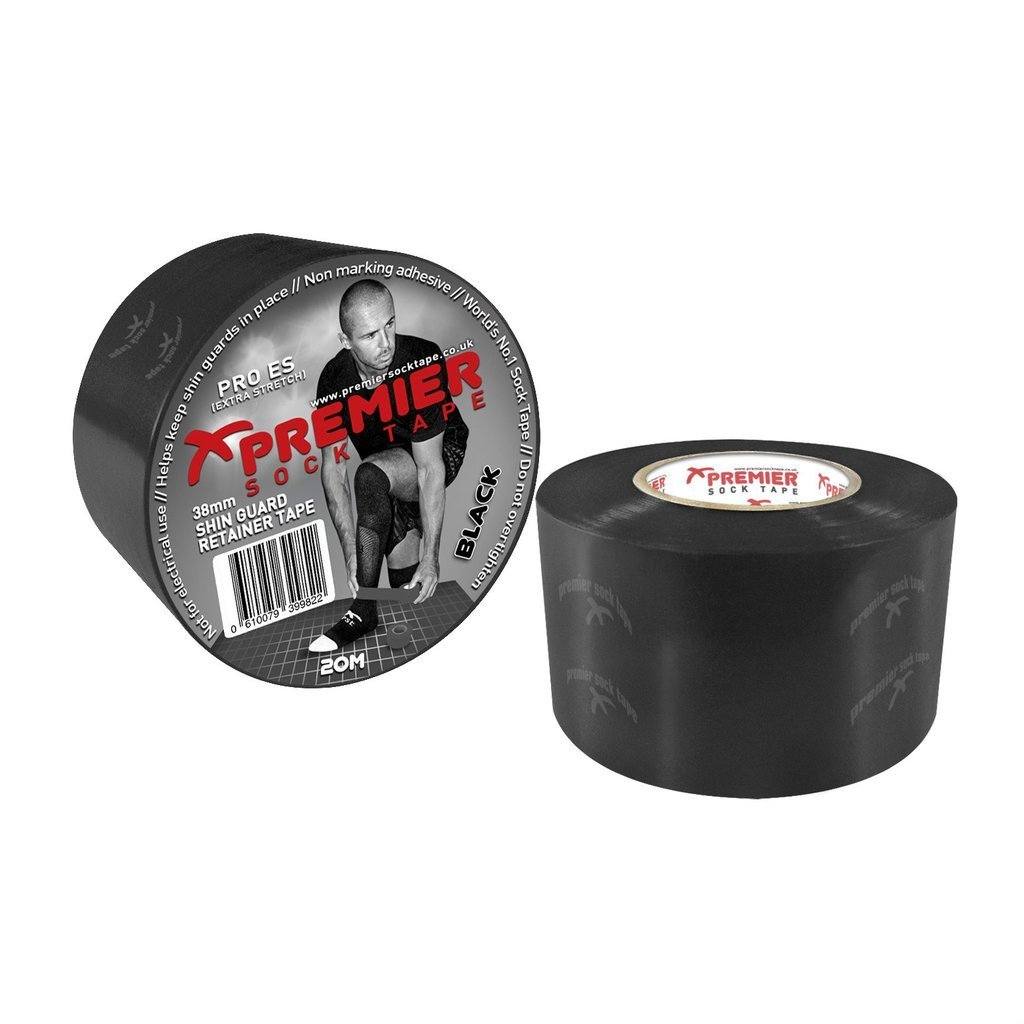 Extra Stretch Sock Tape 38mm x 20m - Black Equipment Premier Sock Tape